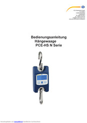 PCE Instruments HS N Bedienungsanleitung