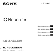 Sony ICD-SX750 Kurzanleitung