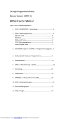 ORANGE OPSS II Benutzerhandbuch