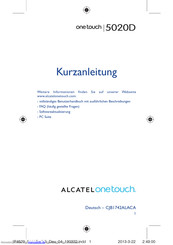 Alcatel ONE TOUCH 5020D Kurzanleitung