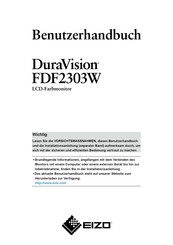 Eizo DuraVision FDF2303W Benutzerhandbuch
