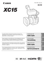 Canon XC15 Kurzanleitung