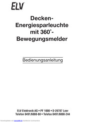 Elv PF 1000 Bedienungsanleitung