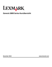Lexmark Genesis Serie S800 Kurzanleitung