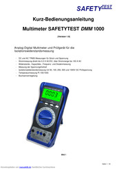 safetytest DMM 1000 Bedienungsanleitung