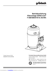 Grunbeck GENO-mat DS Betriebsanleitung