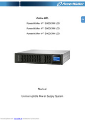 PowerWalker VFI 1000CRM LCD Handbuch