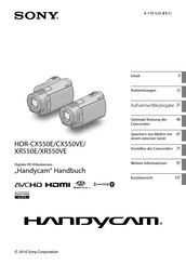 Sony Handycam HDR-CX550VE Bedienungsanleitung