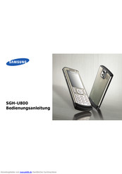 Samsung SGH-U800 Bedienungsanleitung