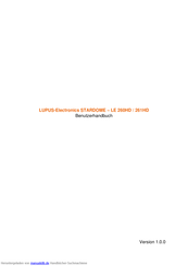 LUPUS LE 260HD Benutzerhandbuch