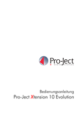 Pro-Ject Audio Systems Xtension 10 Evolution Bedienungsanleitung