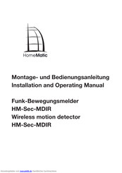 HomeMatic HM-Sec-MDIR Bedienungsanleitung
