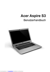 Acer Aspire S3 Benutzerhandbuch