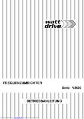 Watt Drive Serie V2500 Betriebsanleitung