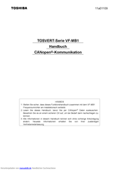 Toshiba VF-MB1 Handbuch
