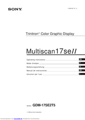Sony Trinitron Multiscan17seII Bedienungsanleitung