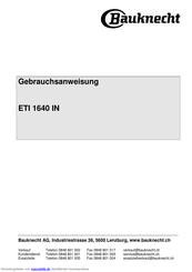 Bauknecht ETI 1640 IN Gebrauchsanweisung