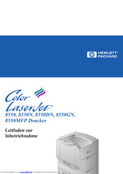 HP Color LserJet 8550N Inbetriebnahmeanweisungen