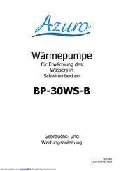 AZURO BP-30WS-B Gebrauchsanleitung