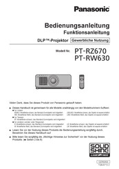 Panasonic PT-RZ670 Bedienungsanleitung