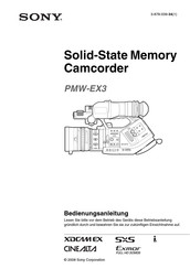 Sony Solid-State Memory Camcorder PMW-EX3 Bedienungsanleitung