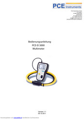 PCE Instruments EI 3000 Bedienungsanleitung