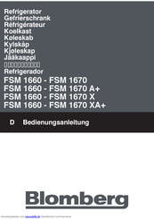 Blomberg FSM 1670 XA+ Bedienungsanleitung