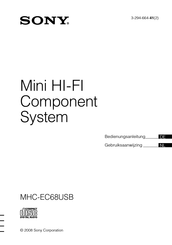 Sony MHC-EC68USB Bedienungsanleitung