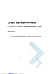 Compal Broadband Networks CG6640E Handbuch