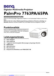 BenQ PalmPro 65PA Bedienungsanleitung