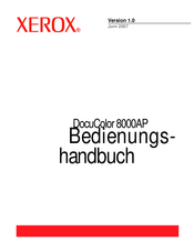 Xerox DocuColor 8000AP Bedienungshandbuch