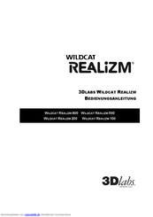 3Dlabs WILDCAT REALIZM 500 Bedienungsanleitung