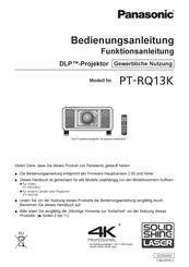 Panasonic PT-RQ13K Bedienungsanleitung