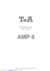 T+A AMP 8 Betriebsanleitung