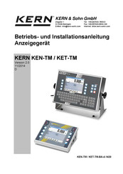 KERN KET-TM Betriebs Und Installationsanleitung