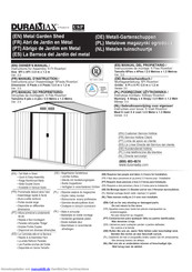 DuraMax Eco Metall-Gartenschuppen Benutzerhandbuch