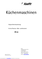 Krefft PR 8 Betriebsanleitung