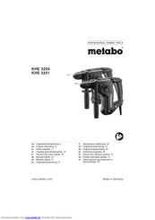 Metabo KHE 3250 Originalbetriebsanleitung