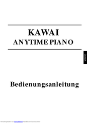 Kawai ANYTIME PIANO Bedienungsanleitung
