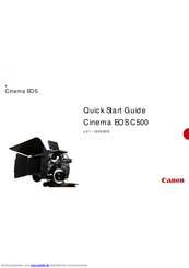 Canon Cinema EOS C500 Schnellstartanleitung