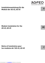AGFEO Profi-Line AS 45 Installationsanleitung