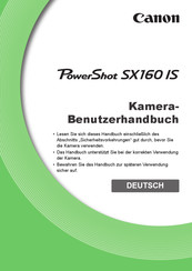 Canon POWERSHOT SX160IS Benutzerhandbuch