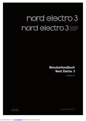 Nord Electro 3 Benutzerhandbuch