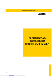 Zanussi ZC 540 GSA Bedienungsanleitung