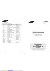Samsung LE19R86BD Bedienungsanleitung