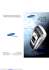Samsung SGH-E700 Bedienungsanleitung