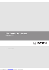 Bosch FPA-5000 Bedienungsanleitung
