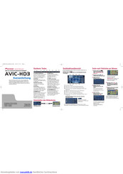 Pioneer AVIC-HD3 Kurzanleitung