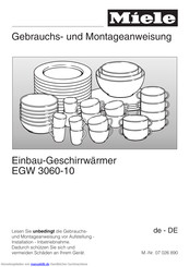 Miele EGW 3060-10 Gebrauchsanweisung Und Montageanweisung