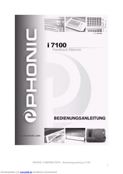 Phonic i7100 Bedienungsanleitung